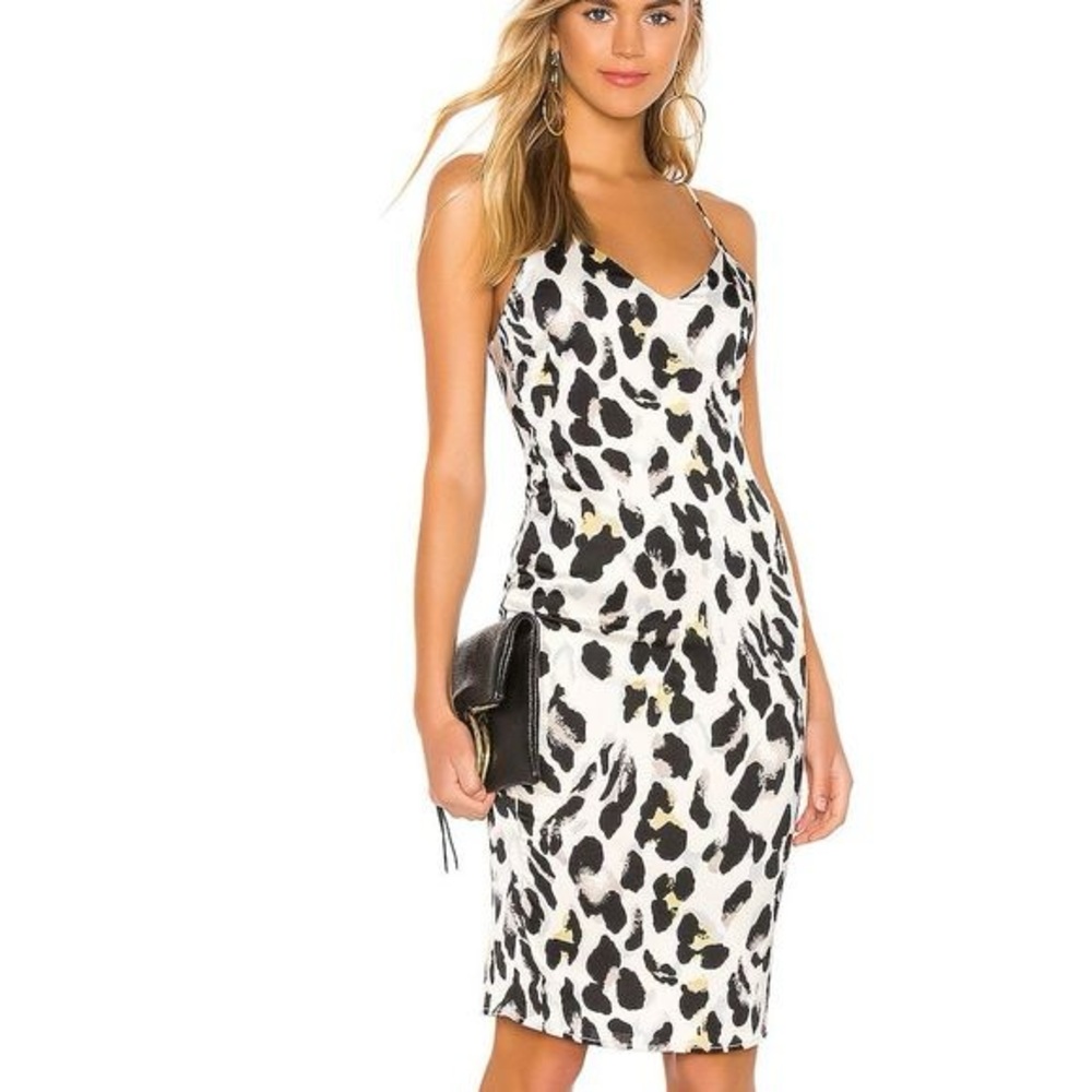 Revolve Superdown Leopard Print Slip Dress